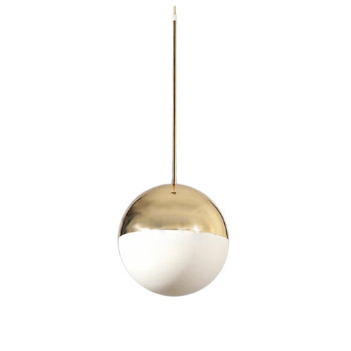 Fifty50 Gold or Black and Opal Glass Pendant Light 3 Sizes - Ceiling Light Fixtures - Lighting.co.za
