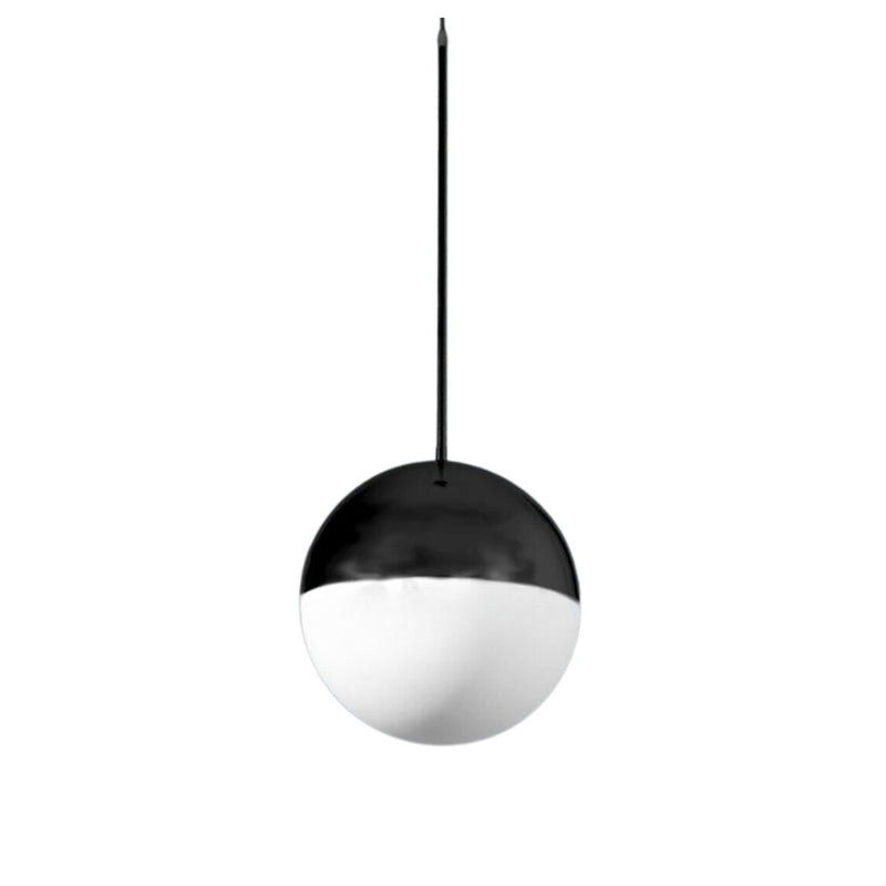 Fifty50 Gold or Black and Opal Glass Pendant Light 3 Sizes - Lighting.co.za