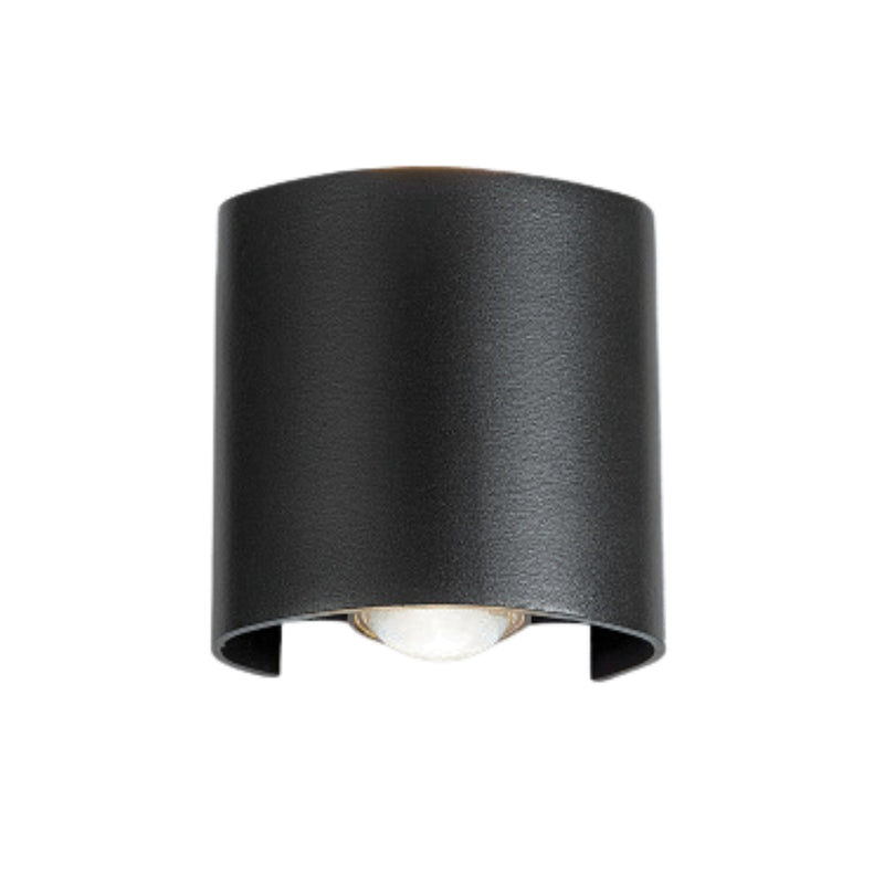 Riley Black 2W LED Curve Up Down Wall Light - Lighting.co.za