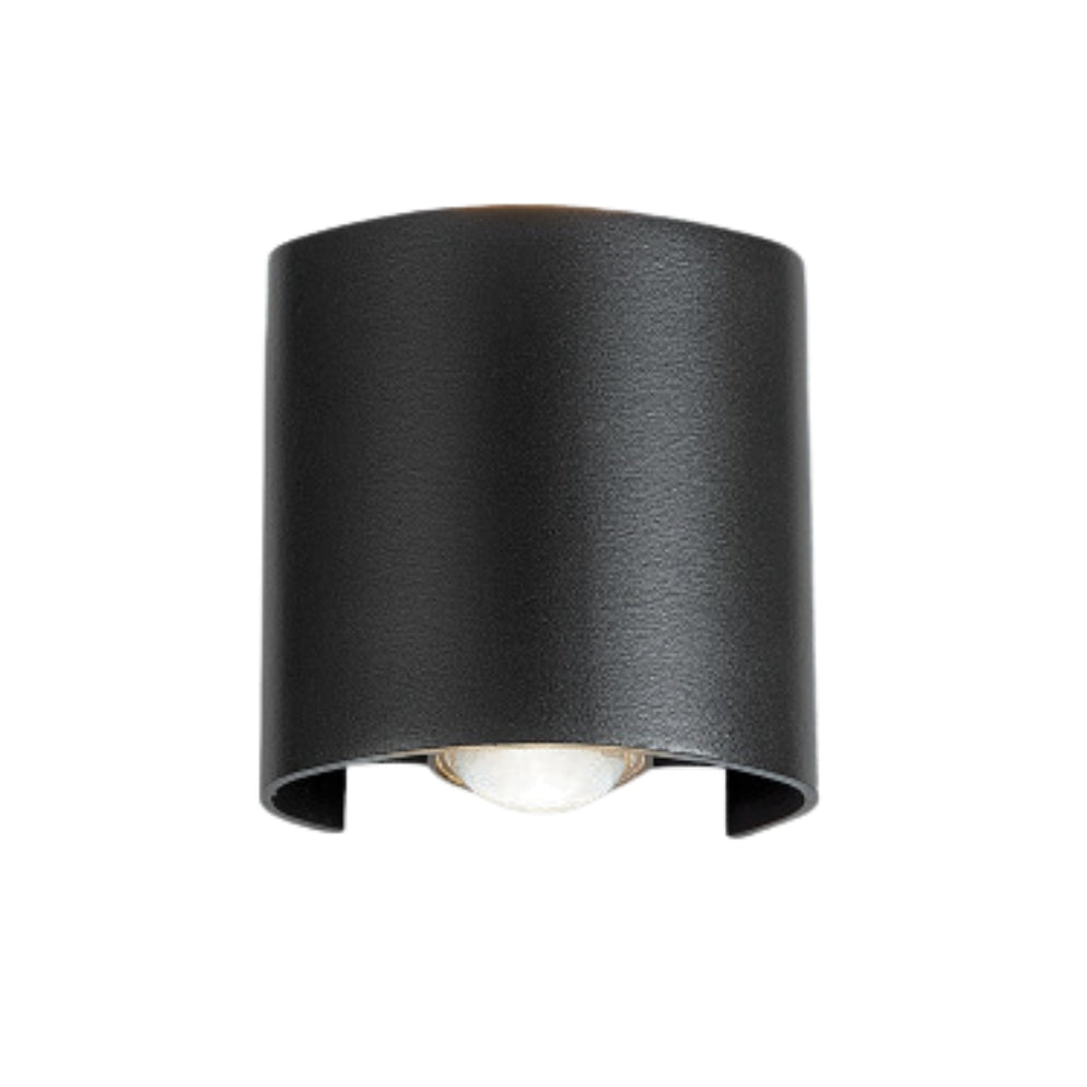 Riley Black 2W LED Curve Up Down Wall Light — Lighting.co.za