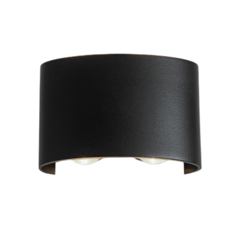 Riley Black 4W LED Curve Up Down Wall Light - Lighting.co.za