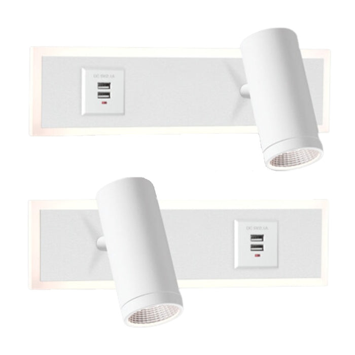 Vesta Double Pack LED Bedside Reading Wall Light with USB Port - Lighting.co.za