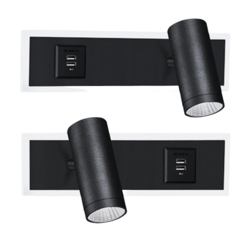 Vesta Double Pack LED Bedside Reading Wall Light with USB Port - Lighting.co.za