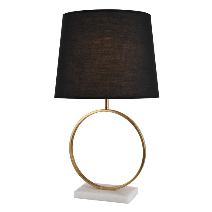 Relovi Black Gold and Marble Table Lamp - Lighting.co.za