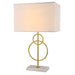 Asha Art Deco Gold and Marble Table Lamp - Lighting.co.za