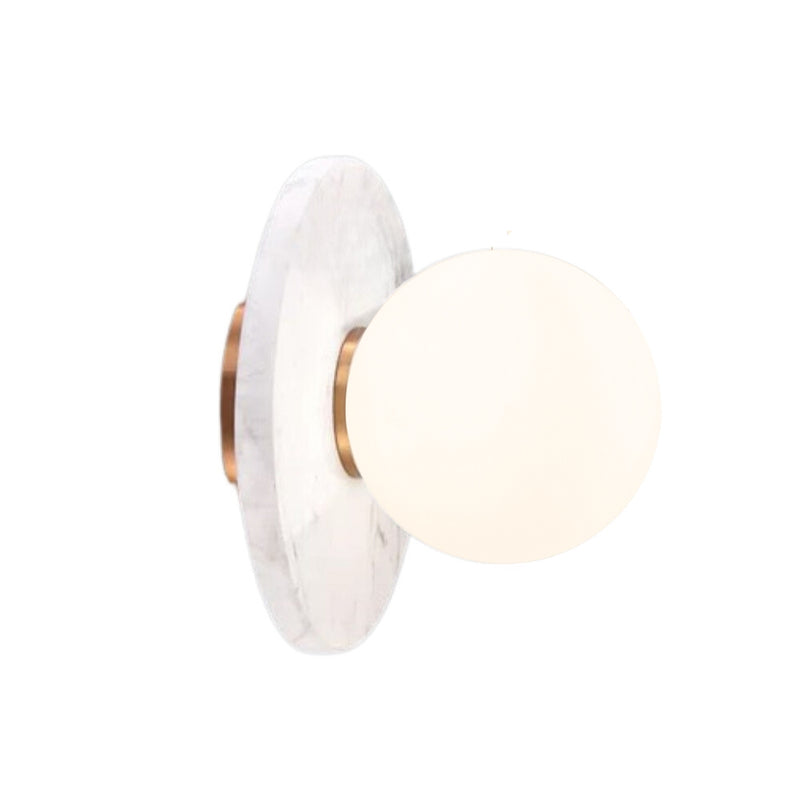 Pascal Black | White | Green Marble Disk Wall Light - Lighting.co.za