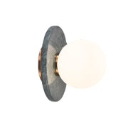 Pascal Black | White | Green Marble Disk Wall Light - Lighting.co.za