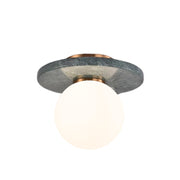 Pascal Black | White | Green Marble Disk Ceiling Light - Lighting.co.za
