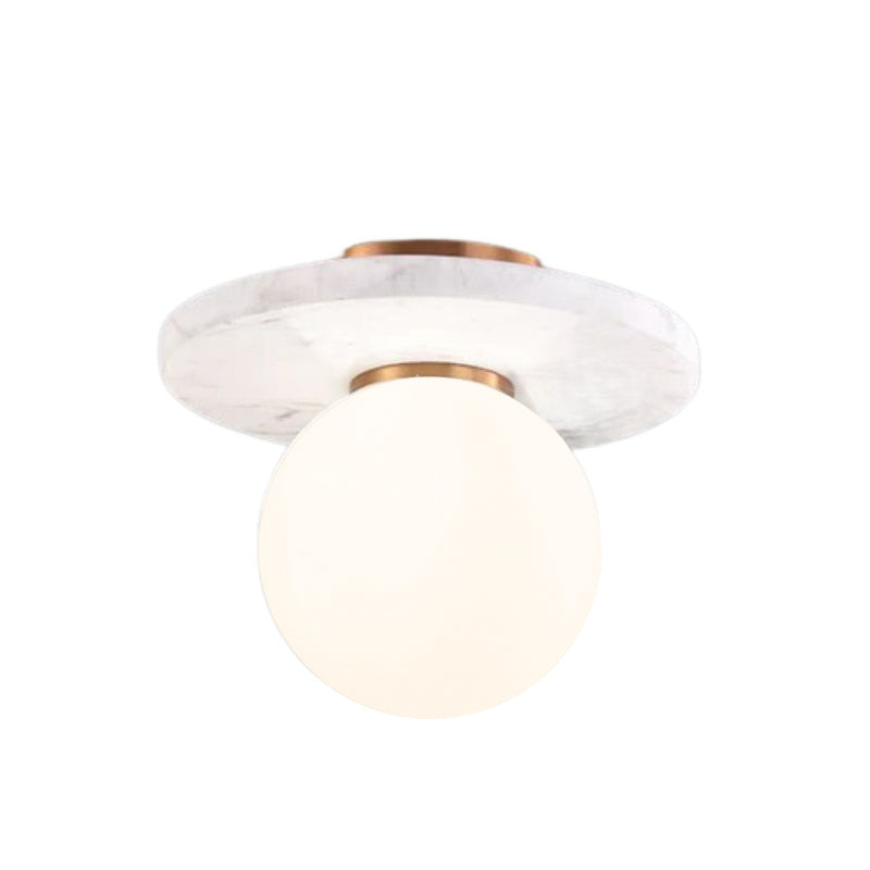 Pascal Black | White | Green Marble Disk Ceiling Light - Lighting.co.za