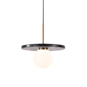 Pascal Black | White | Green Marble Disk Pendant Light - Lighting.co.za