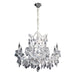 Crown White Arm and Clear Crystal Chandelier 3 Sizes - Lighting.co.za