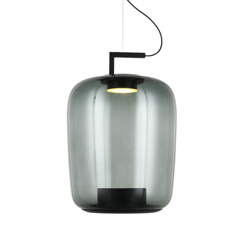 Magnum Tall Amber or Green Glass LED Pendant Light - Lighting.co.za