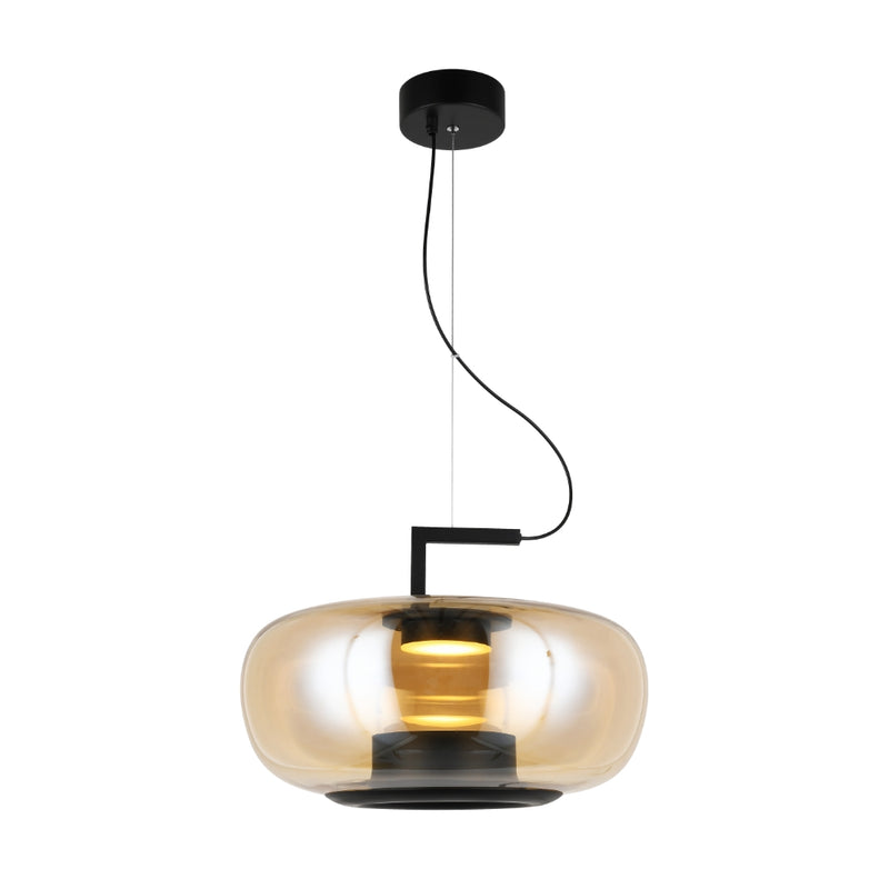 Magnum Flat Amber or Green Glass LED Pendant Light - Lighting.co.za