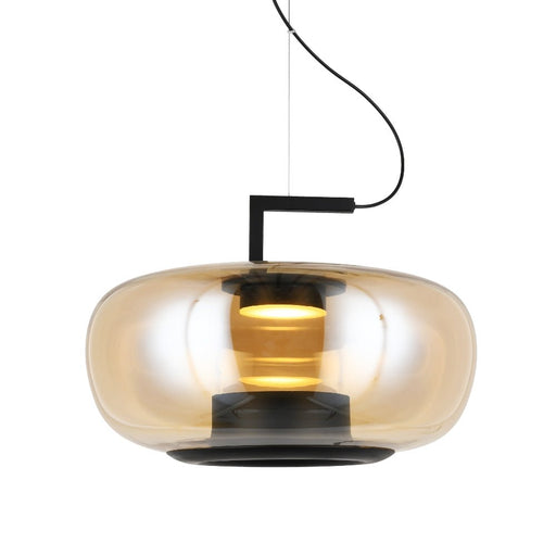 Magnum Flat Amber or Green Glass LED Pendant Light - Hanging Lights - Lighting.co.za