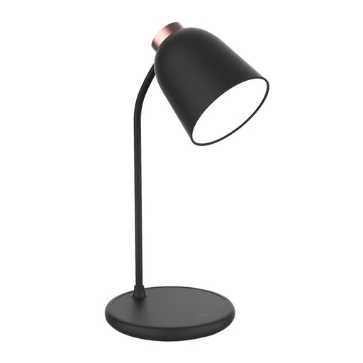 Ellia Black or White and Rose Gold Rechargeable Desk Lamp - Lighting.co.za