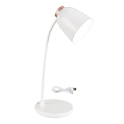Ellia Black or White and Rose Gold Rechargeable Desk Lamp - Lighting.co.za