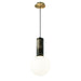 Olio Black or White Marble and Brass Look Pendant Light - Lighting.co.za