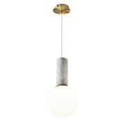 Olio Black or White Marble and Brass Look Pendant Light - Lighting.co.za