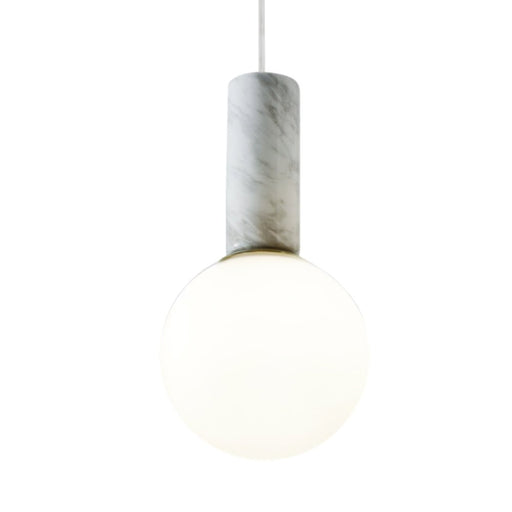 Olio Black or White Marble and Brass Look Pendant Light - Hanging Lights - Lighting.co.za