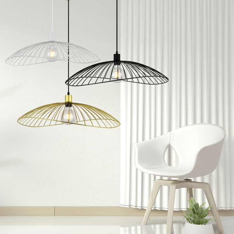 Sensu Solo Black | Gold | White Wire Pendant Light - Lighting.co.za