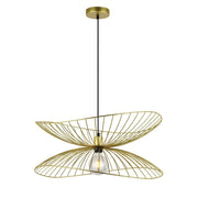 Sensu Twin Black | Gold | White Wire Pendant Light - Lighting.co.za