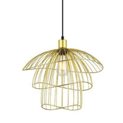 Sensu Trio Black | Gold | White Wire Pendant Light - Lighting.co.za
