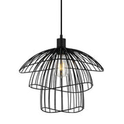Sensu Trio Black | Gold | White Wire Pendant Light - Lighting.co.za