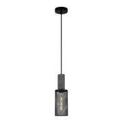 Midnight Long Black Mesh and Stone Pendant Light - Lighting.co.za
