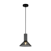 Midnight Cone Black Mesh and Stone Pendant Light - Lighting.co.za