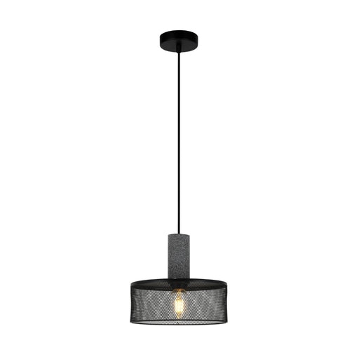 Midnight Round Black Mesh and Stone Pendant Light - Lighting.co.za