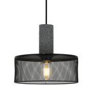 Midnight Round Black Mesh and Stone Pendant Light - Lighting.co.za