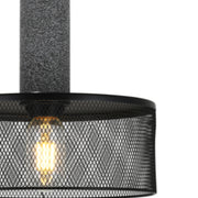 Midnight Round Black Mesh and Stone Pendant Light - Lighting.co.za