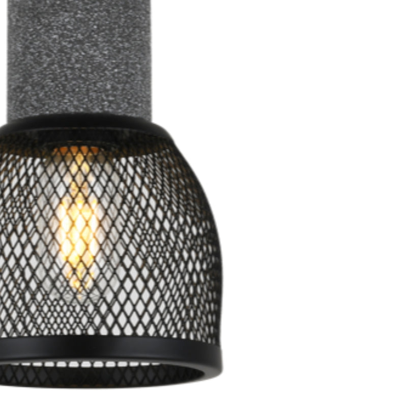Midnight Mini Dome Black Mesh and Stone Pendant Light - Lighting.co.za