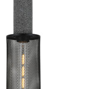 Midnight Long Black Mesh and Stone Pendant Light - Lighting.co.za