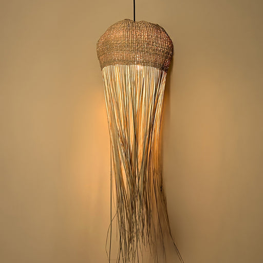 Jellyfish Natural or Black Ilala Long Grass Basket Pendant Light 4 Sizes - Lighting.co.za