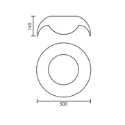 Pablo LED Black And Wood Grain Look Ceiling Light 2 Sizes - Lighting.co.za