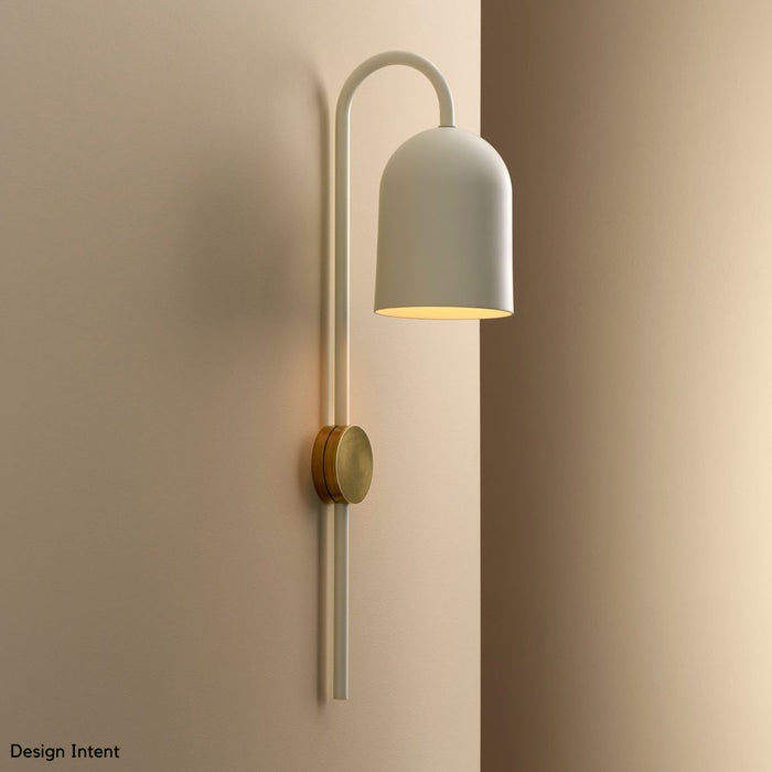 Lilia White and Gold or Silver Metal Wall Light - Lighting.co.za