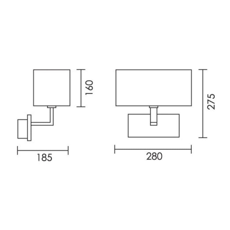 Sola Chrome and White Shade Wall Light - Lighting.co.za