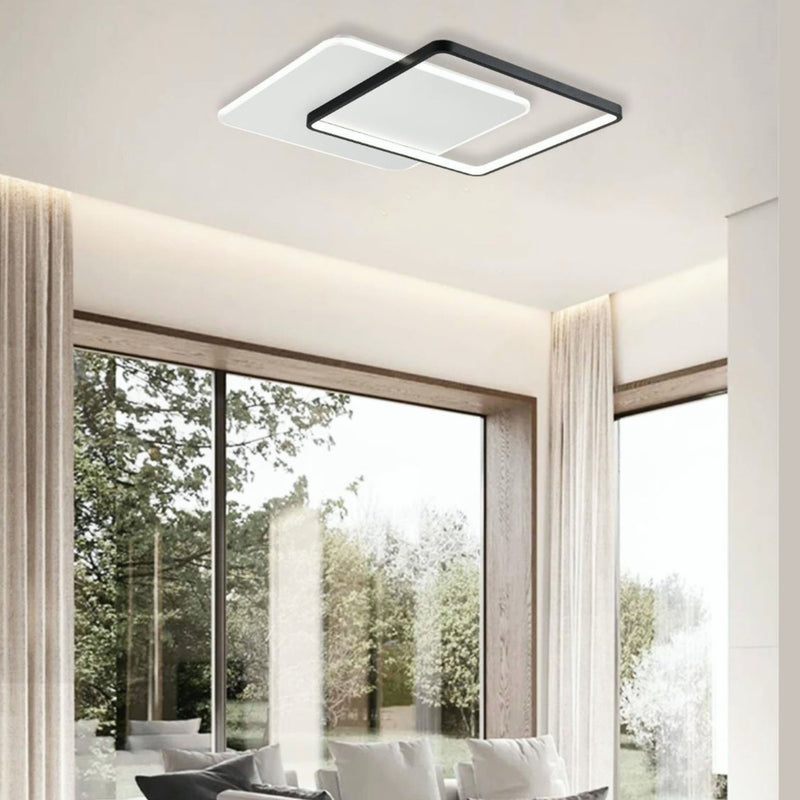 Eclipse Round or Square Black and White LED Ceiling Light - Lighting.co.za