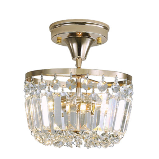Caia Chrome or Gold and Clear Crystal Mini Ceiling Light - Lighting.co.za