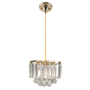Caia Bolster Chrome or Gold and Clear Crystal Mini Chandelier - Lighting.co.za