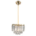 Caia Bolster Chrome or Gold and Clear Crystal Mini Chandelier - Lighting.co.za