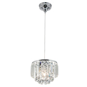 Caia Bolster Chrome or Gold and Clear Crystal Mini Chandelier - Lighting.co.za