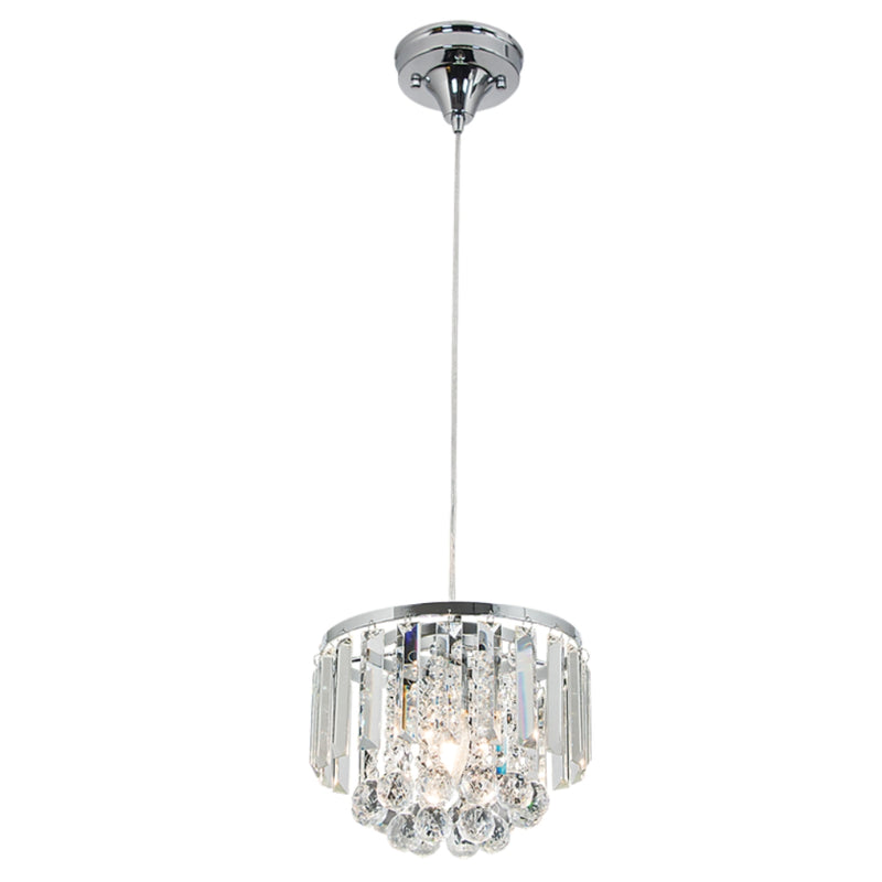 Caia Bolster Chrome or Gold and Clear Crystal Mini Chandelier - Lighting.co.za