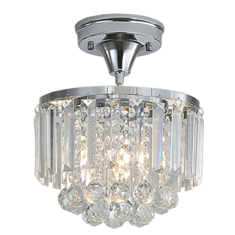Caia Bolster Chrome or Gold and Clear Crystal Mini Ceiling Light - Lighting.co.za