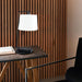 Aura Black and White Shade Desk Lamp with USB Charger - Lighting.co.za
