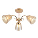 Francine Gold and Patterned Amber Glass Ceiling Light - Lighting.co.za