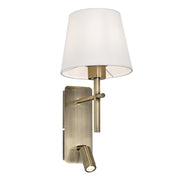 Riley Black | Gold | Chrome and Shade LED Bedside Wall Light - Lighting.co.za