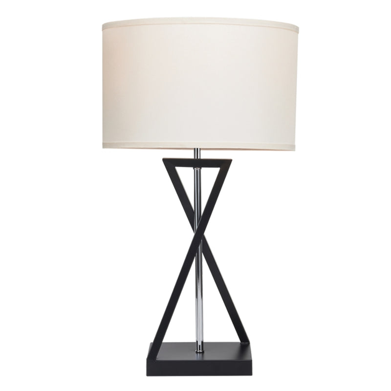 Bennesse Black and Chrome with Shade Table Lamp - Lighting.co.za