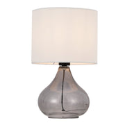 Lucca Smoke Mirror Glass and Shade Table Lamp - Lamps - Lighting.co.za
